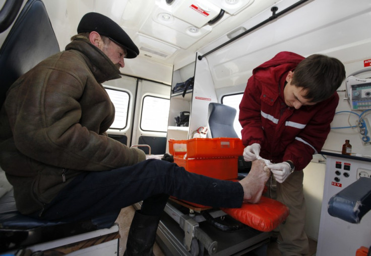 Ukraine People Getting Medical Attention Amidst Deadly Cold Spell
