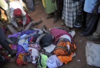 Village surgeon performs female genital mutilation on teenage girls from the Sebei tribe in Bukwa district, Uganda