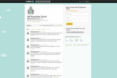 The Supreme Court of the United Kingdom is Now on Twitter