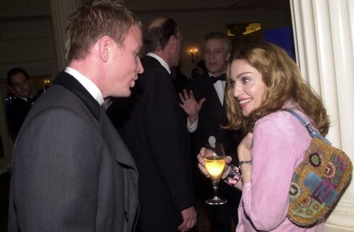 American singer Madonna and her boyfriend British film director Guy Ritchie