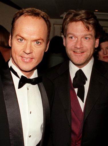 Actors Michael Keaton and Kenneth Branagh