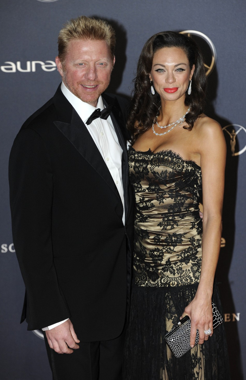 Boris Becker and Sharlely Becker pose for photographs as they arrive for the the Laureus World Sports Awards 2012 in central London February 6, 2012.