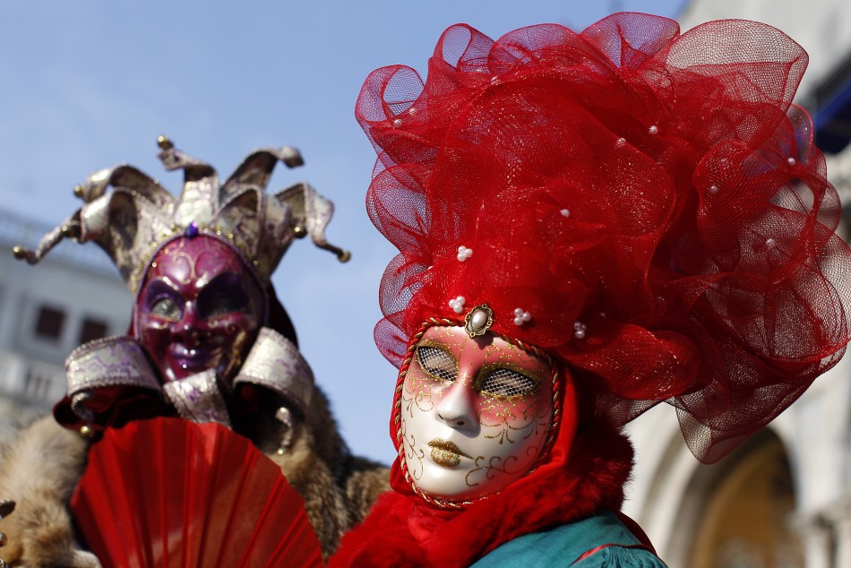 Venice Carnival 2012 Masked Revellers Party Medieval Style