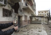 Mortar damage in Homs