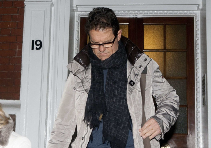 Fabio Capello leaves his Belgravia home after resigning his post