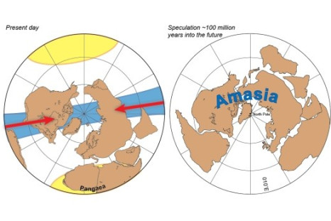 Supercontinents Pangaea and Amasia