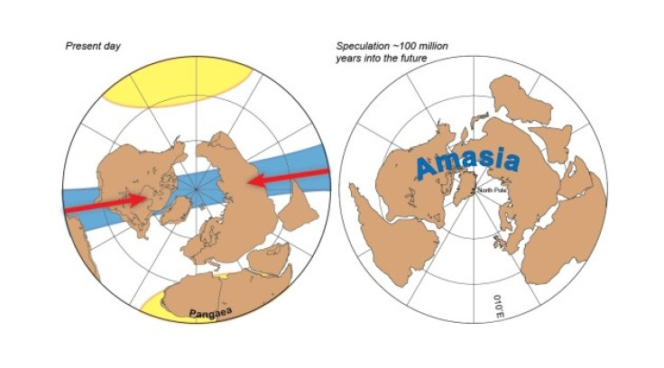 Supercontinents Pangaea and Amasia