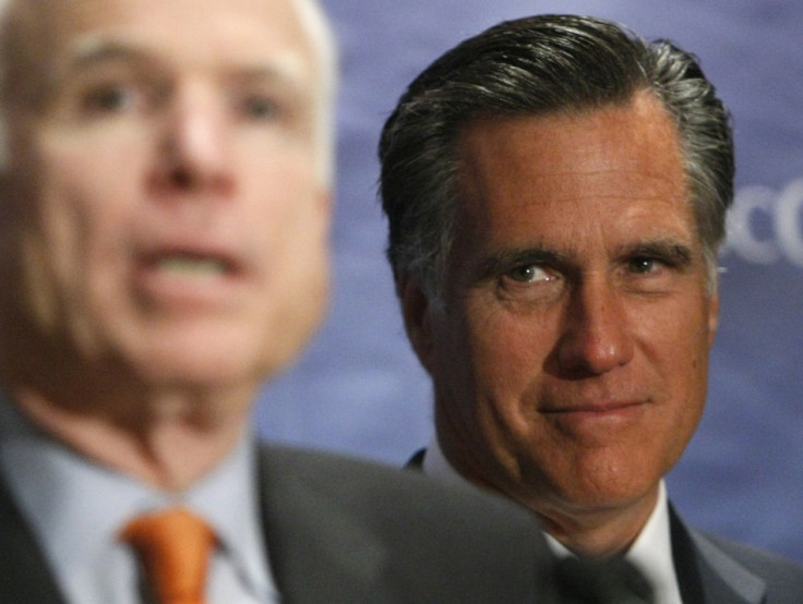 Mitt Romney concedes to John McCain in 2008