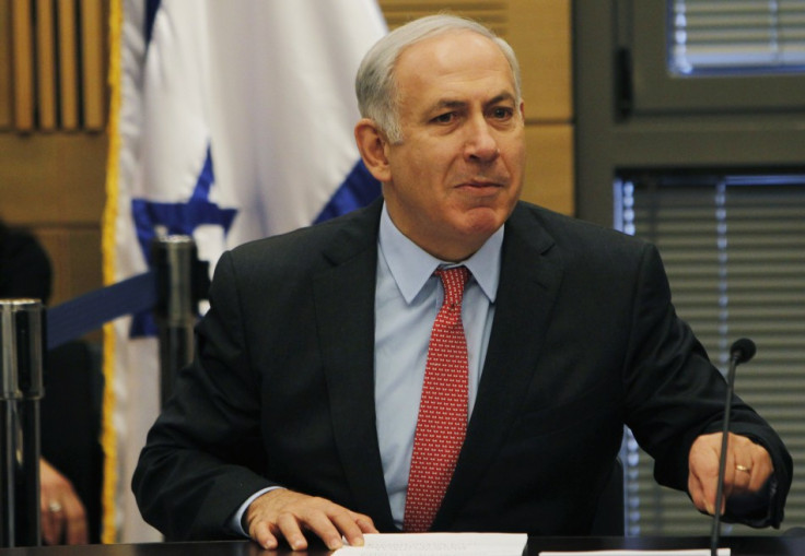 Israel's Prime Minister Netanyahu speaks during a Likud party meeting at the Israeli parliament in Jerusalem