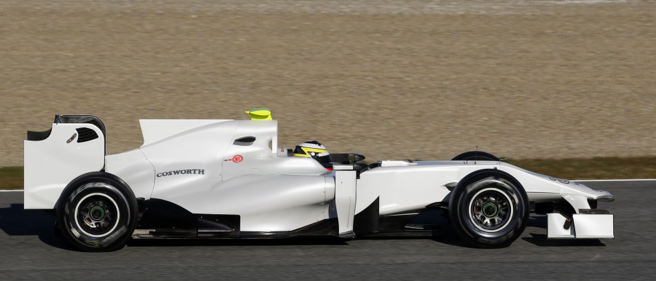HRT Formula One driver Pedro de la Rosa of Spain drives in Jerez