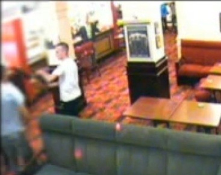 Dean Dinnen pictured on pub's CCTV system