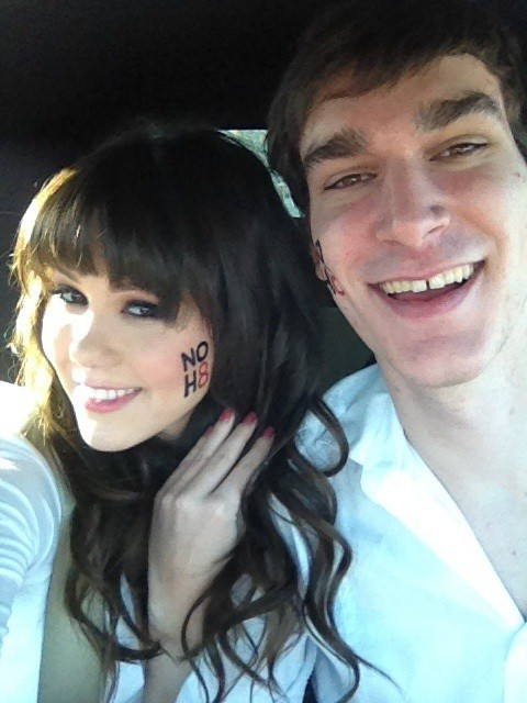 Playmate of the Year Claire Sinclair and Marston Hefner (Lockerz)
