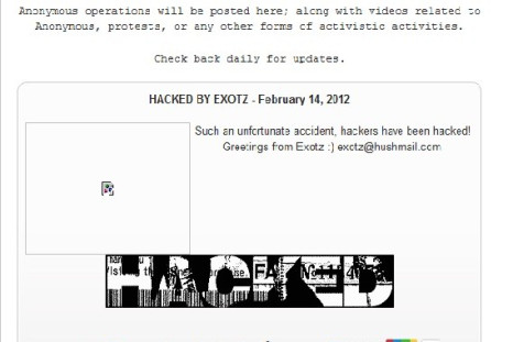 AnonyOps Defacement: Team Matrix Hackers Declare War on Anonymous