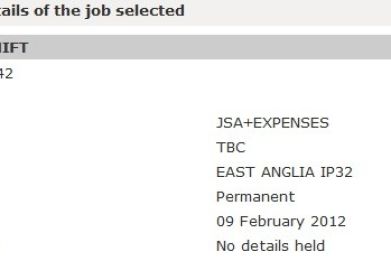 Jobcentre Plus advertised post for night shift in Tesco, listing wage as “JSA + expenses”