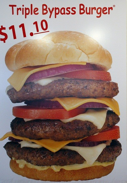 Triple Bypass Burger at Heart Attack Grill
