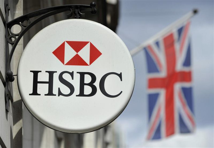 HSBC bank branch logo in central London