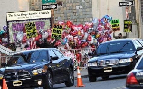 Photo tweeted by Westboro Baptist Church leader Margie Phelps Photo tweeted by Westboro Baptist Church leader Margie Phelps