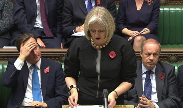 Britain&#039;s Home Secretary Theresa May Speaks In Parliament