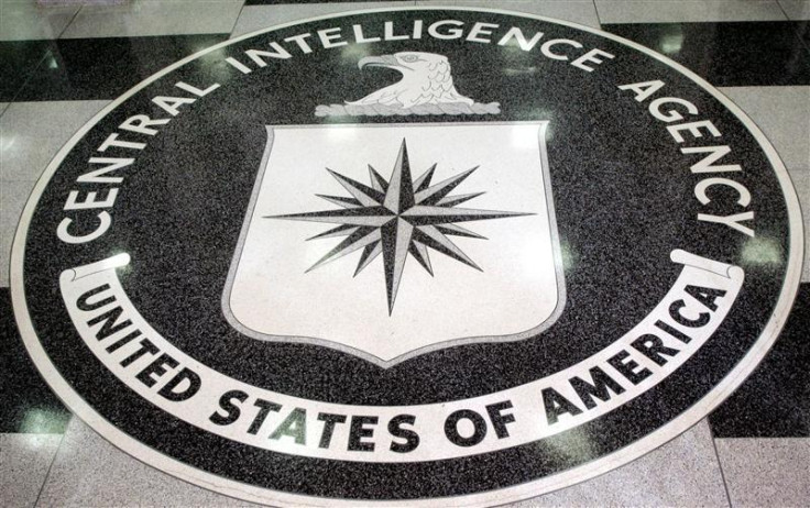 The logo of the U.S. Central Intelligence Agency is shown in the lobby of the CIA headquarters in La..