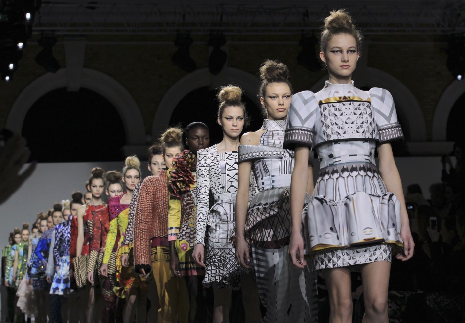 Eclectic Designs and Experimental Patterns Mark Mary Katrantzou LFW Collection