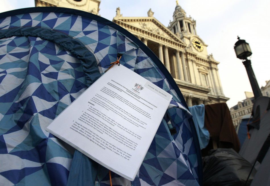 Eviction notices served on the Occupy camp