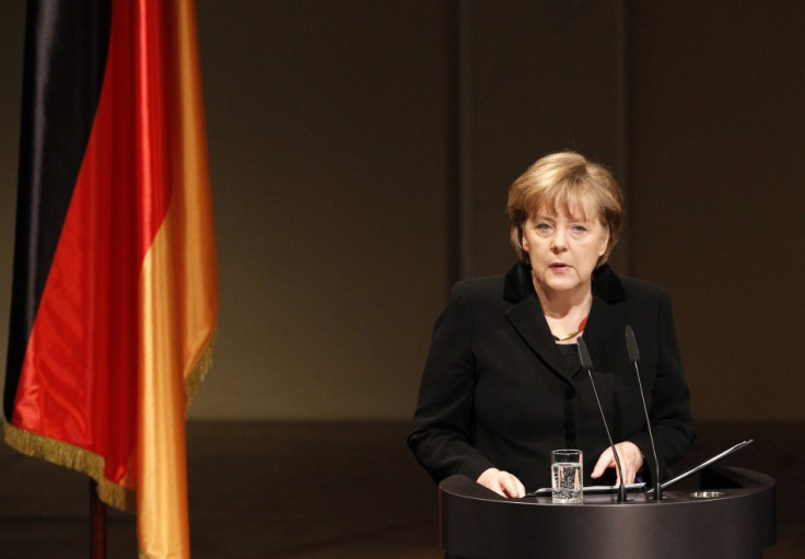 German Chancellor Merkel gives speech during memorial for victims of neo-Nazi violence in Berlin