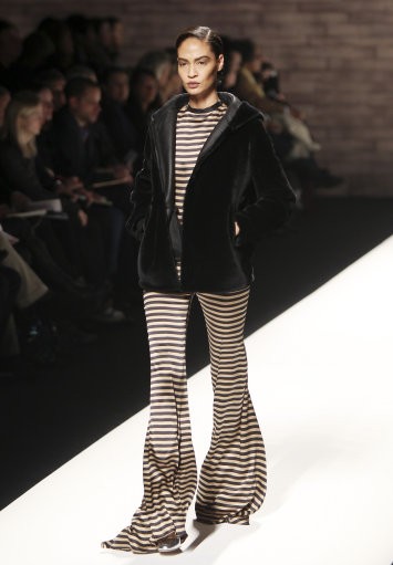 A model wears a creation part of the Max Mara Women039s Fall-Winter 2012-13 fashion collection, during the fashion week in Milan, Italy, Thursday, Feb. 23, 2012