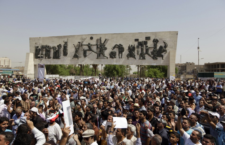 Iraqis Gather For Arab Spring Protests In Baghdad’s Tahrir Square