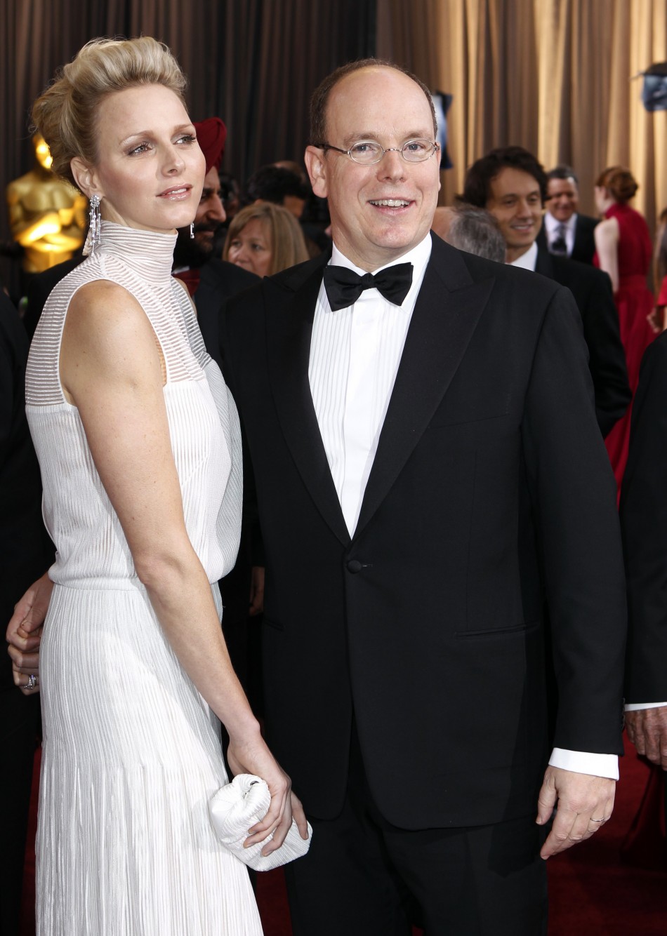 Prince Albert of Monaco and wife Princess Charlene L arrive at the 84th Academy Awards in Hollywood