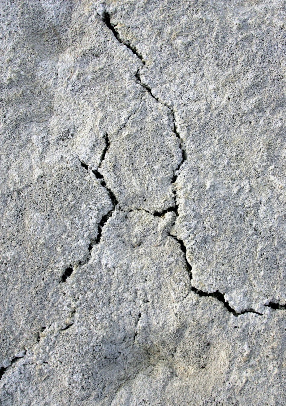 A close-up of the dry and salted soil of the Aral sea near the village of Karateren, southwestern Kazakhstan