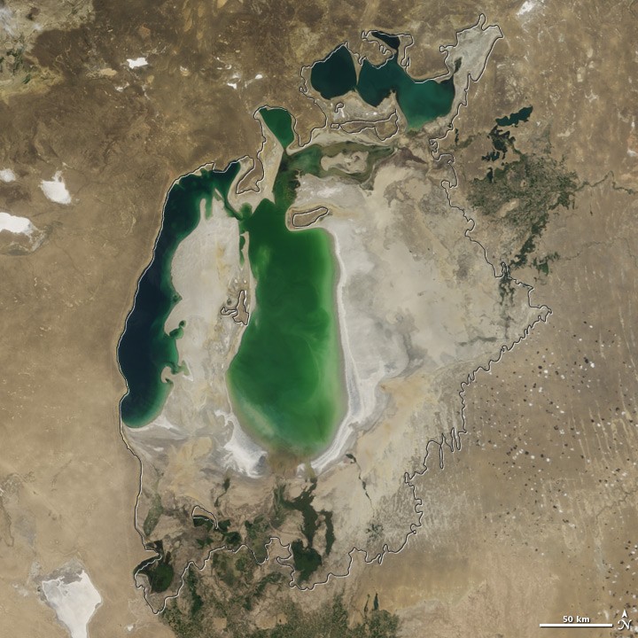 View of Aral Sea in 2003