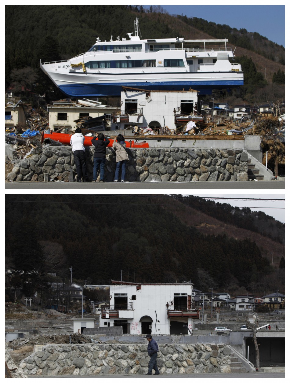 Japan tsunami - Then and Now