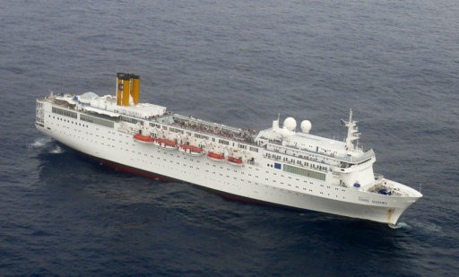 The Costa Allegra, that is stranded in the Indian ocean.
