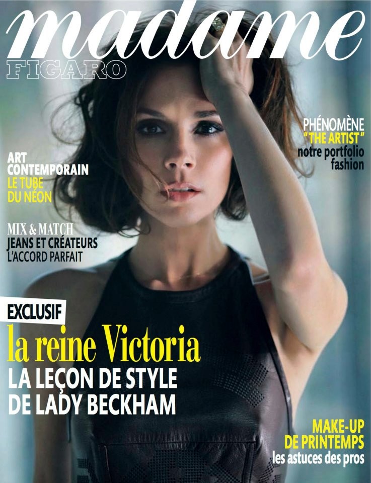 Victoria Beckham poses for cover of  Figaro magazine