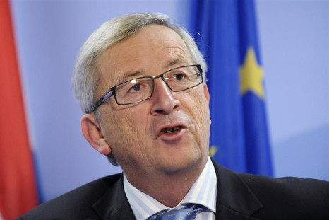 Luxembourg&#039;s PM Juncker addresses a news conference after an European Union summit in Brussels