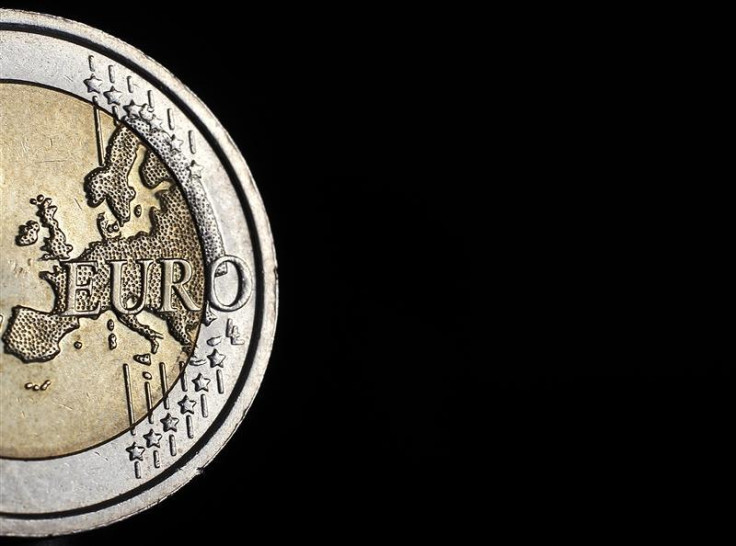 The map of Europe features on the face of a two Euro coin in this photo illustration taken in Rome