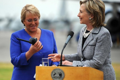 Michele Bachelet and Hillary Clinton
