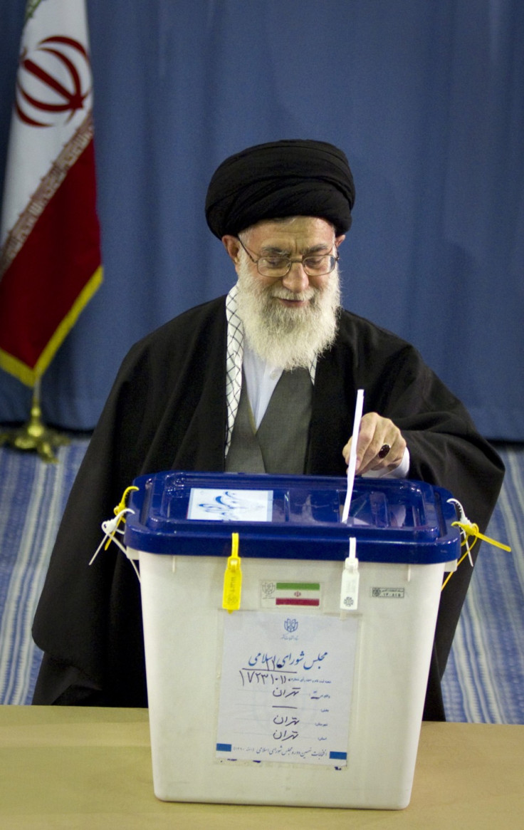 Ayatollah Ali Khamenei votes parliamentary elections in Tehran