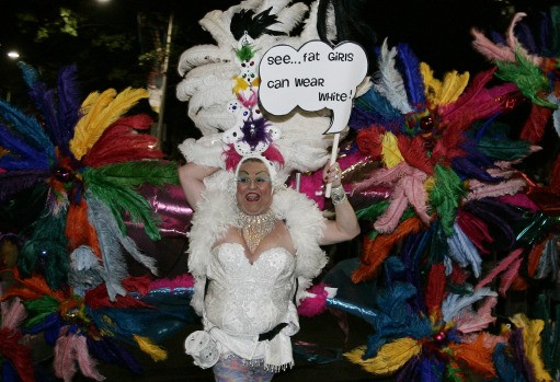 Performers dance and parade during the Sydney Gay and Lesbian Mardi Gras in Sydney, Australia, Saturday, March 1, 2008