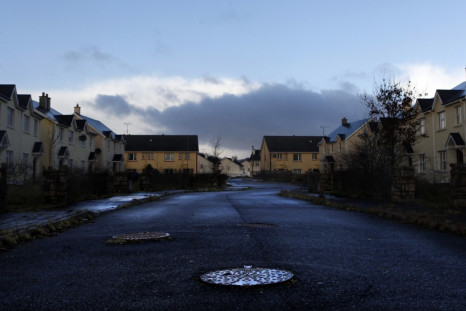 An empty and unsold housing development in Ireland photographed on 28 Jan 2012