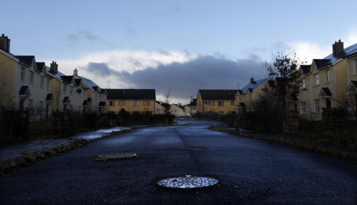 An empty and unsold housing development in Ireland photographed on 28 Jan 2012