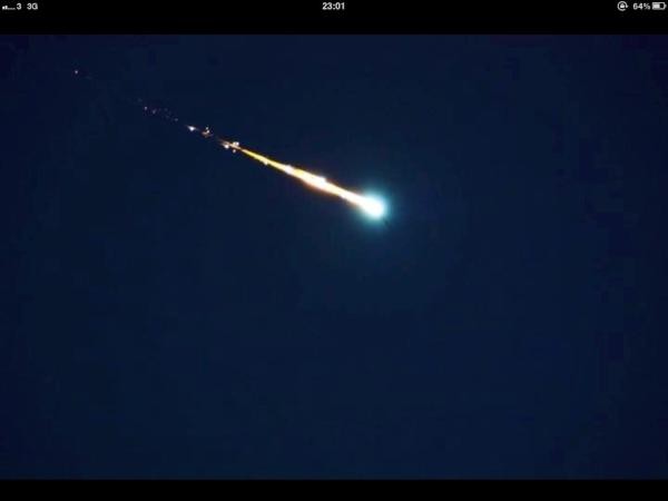 Meteor seen over UK