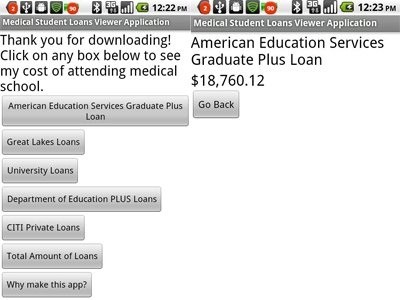 Med School Loan Viewing App 1k