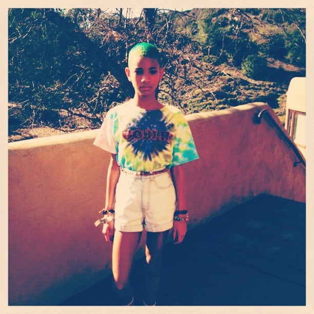 Willow Smith turns her hair Green