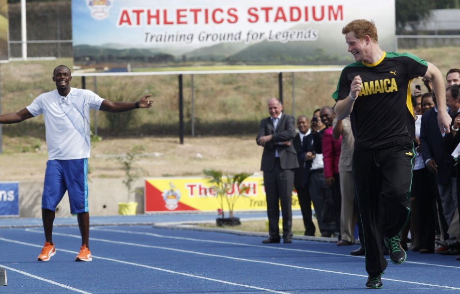 Prince Harry Wins Race Against Usain Bolt in Jamaica [PHOTOS]