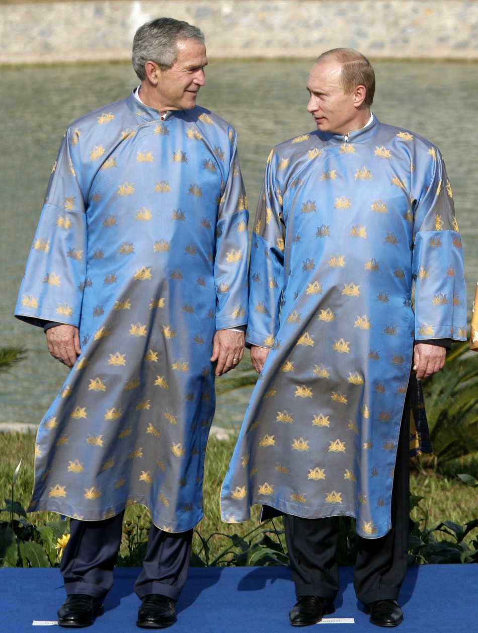 George W Bush and Vladimir Putin