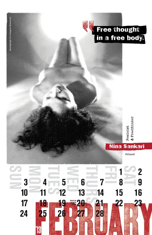 Page from Nude Revolutionary Photo Calendar