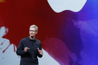 CEO Tim Cook speaks during an Apple event in San Francisco, California