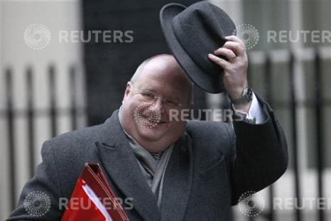 Britain's Communities and Local Government Secretary Eric Pickles arrives at 10 Downing Street, for a cabinet meeting, in London