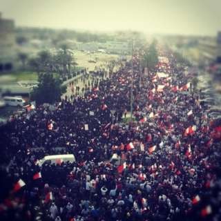Activists say that more than 200,000 thousands Bahraini protesters took to the streets.